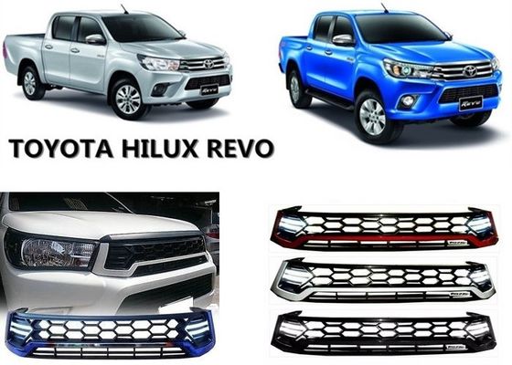 Giá tốt. Các nhà sản xuất nâng cấp lưới điện phía trước với đèn chạy ban ngày cho Toyota Hilux Revo 2015 2016 trực tuyến